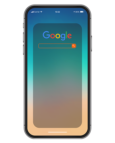 Google Search in Mobile Screen